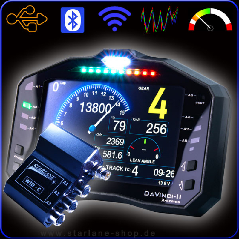 Starlane Dashboard DaVinci-2 XS Motorrad von Starlane